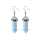 Natural Gemstone Healing Hexagonal Columns Crystal Hook Earring